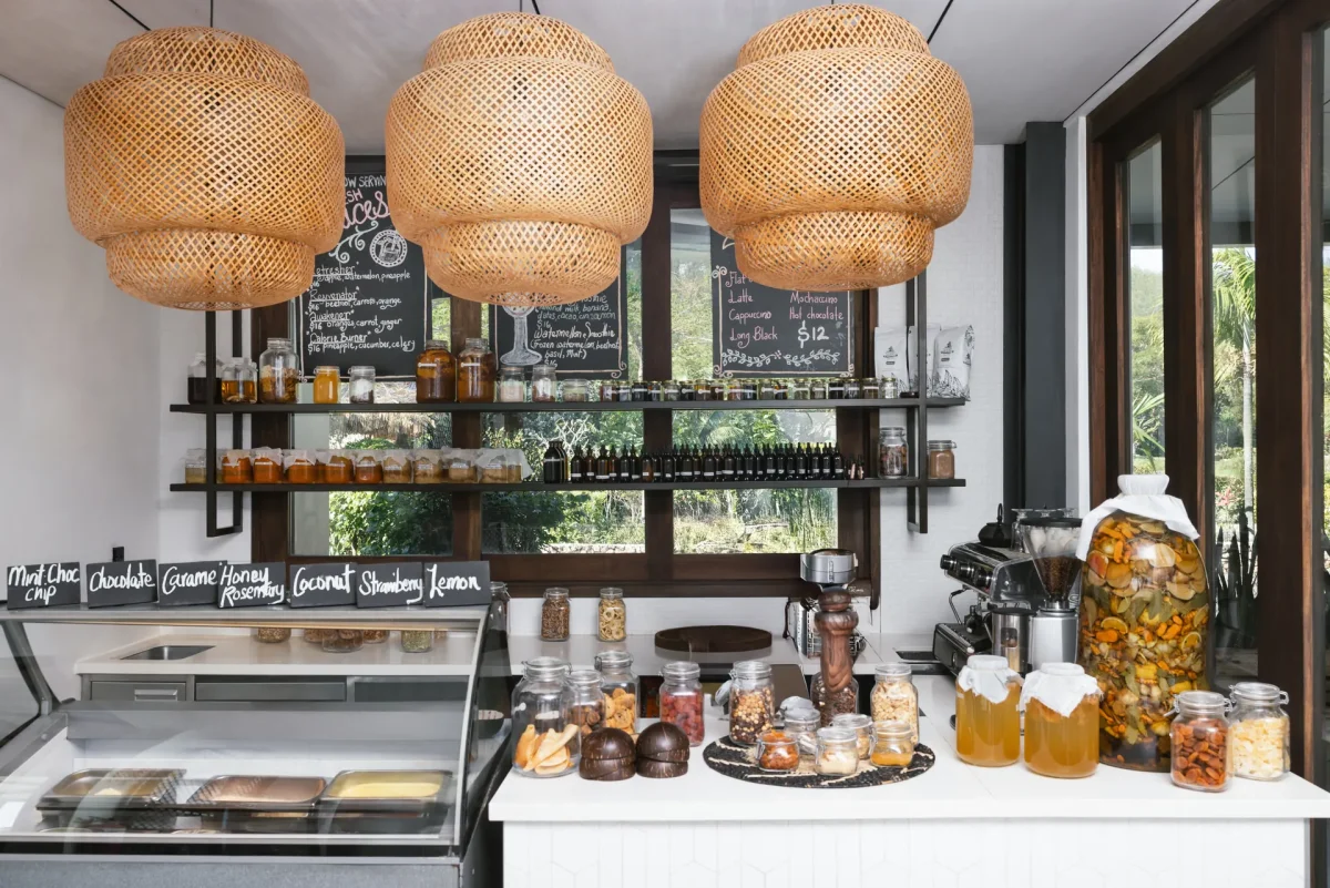 Six Senses Fiji Ice Cream Bar with fresh treats and refreshments